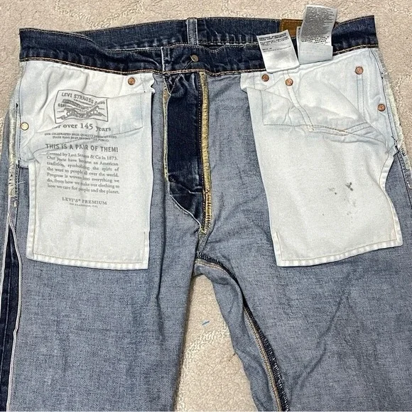 Vtg Levis 511 Premium Straight‎ Big E Jeans Men's 36 Blue Mid Wash Straight Fit